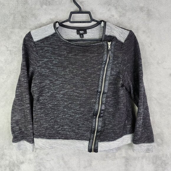 Womens Moto Style Asymmetrical Zip Sweater By INC International Concepts Size M - Picture 2 of 9